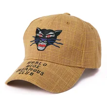 Hat Female Euro-American Letter Embroidered Baseball Cap Wolf Head Leisure Duck Tongue Cap Couple Sunscreen Sunshade Cap