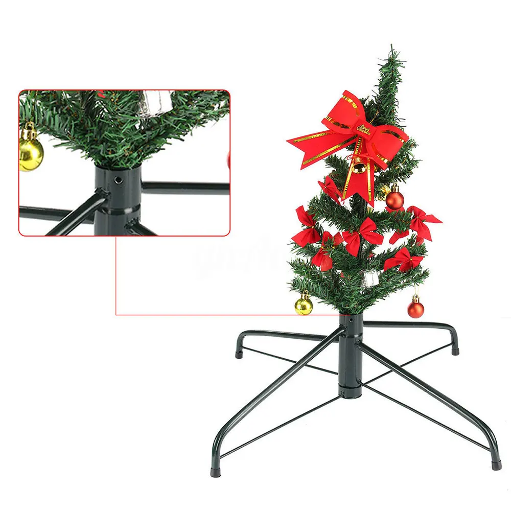 

4 Feets Holder Christmas Tree Base Xmas Tree Foot Stand Green DIY Party Iron Metal Rack Decor Shelf Tree Support Shelf Creative