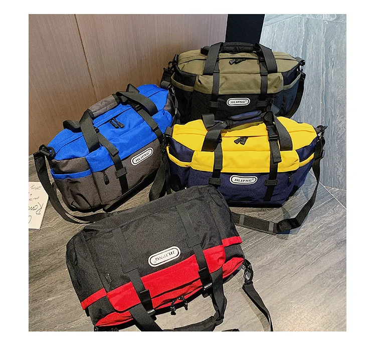 New Coloured Large Capacity Canvas Travel Bag Fitness Bag Business Yoga Bag Handbag Shoulder Bag
