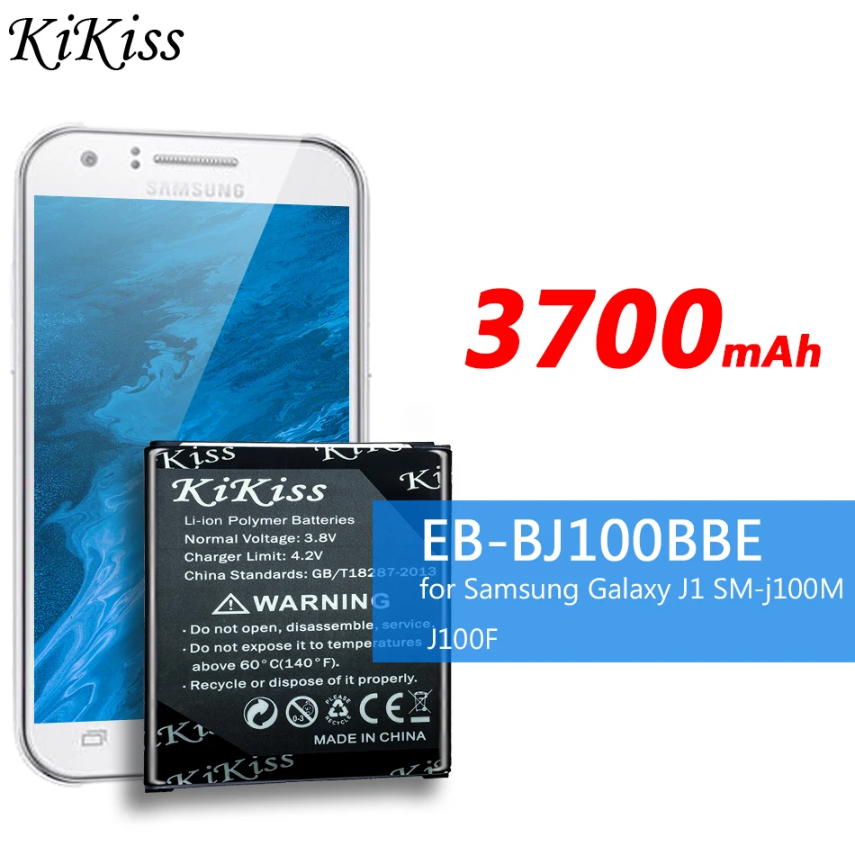 Tanie KiKiss bezpieczne EB-BJ100BBE bateria litowa telefonu komórkowego do Samsung Galaxy J1 SM