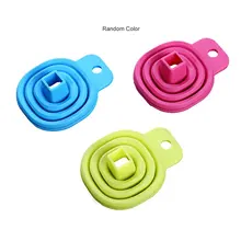 Силиконовая Бытовая мини Портативная Складная/телескопическая Воронка с высокой термостойкостью для кухни