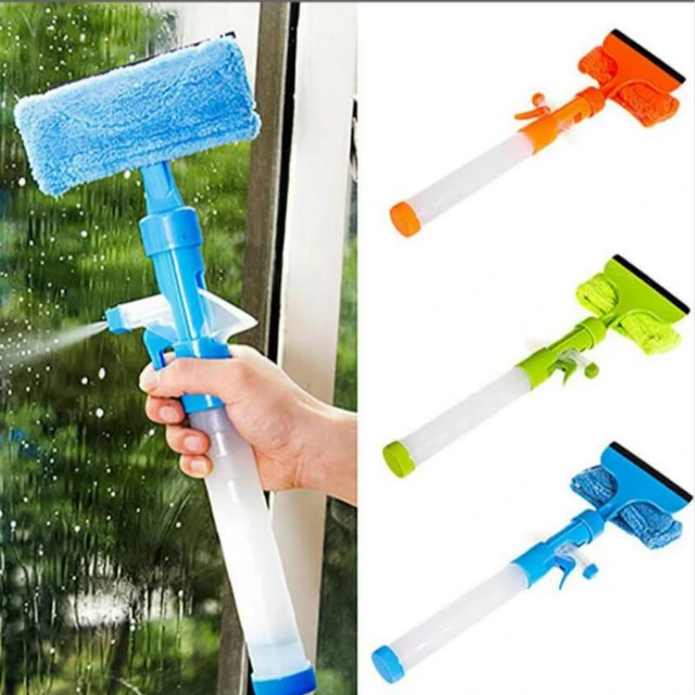 Multifunction Home Tools Spray Water Brush Cleaner Glass Cleaning Brush  Glass Wiper Window Cleaner