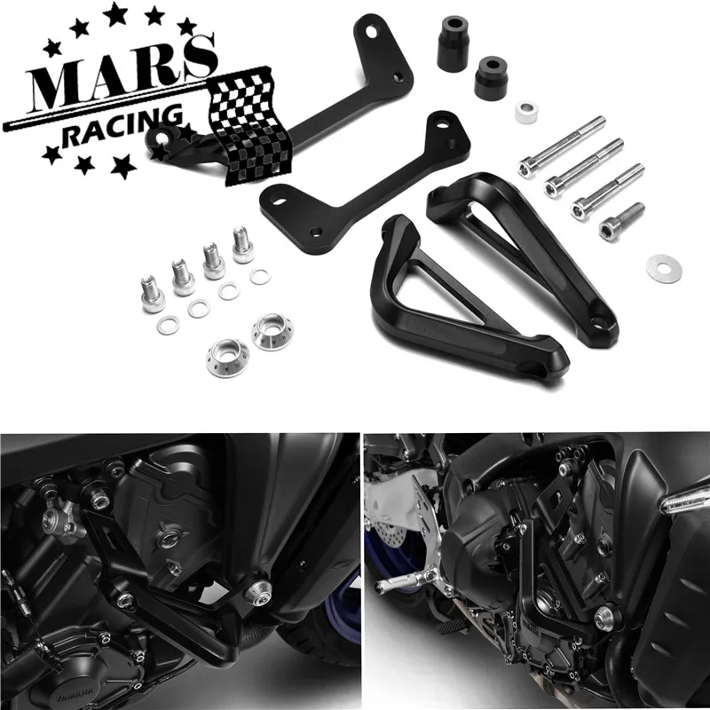 

Новинка аксессуары для мотоциклов YAMAHA MT09 FZ09 2021 2022 2023 понижающаяся защита двигателя защитная крышка полоса защиты рамы Бампер