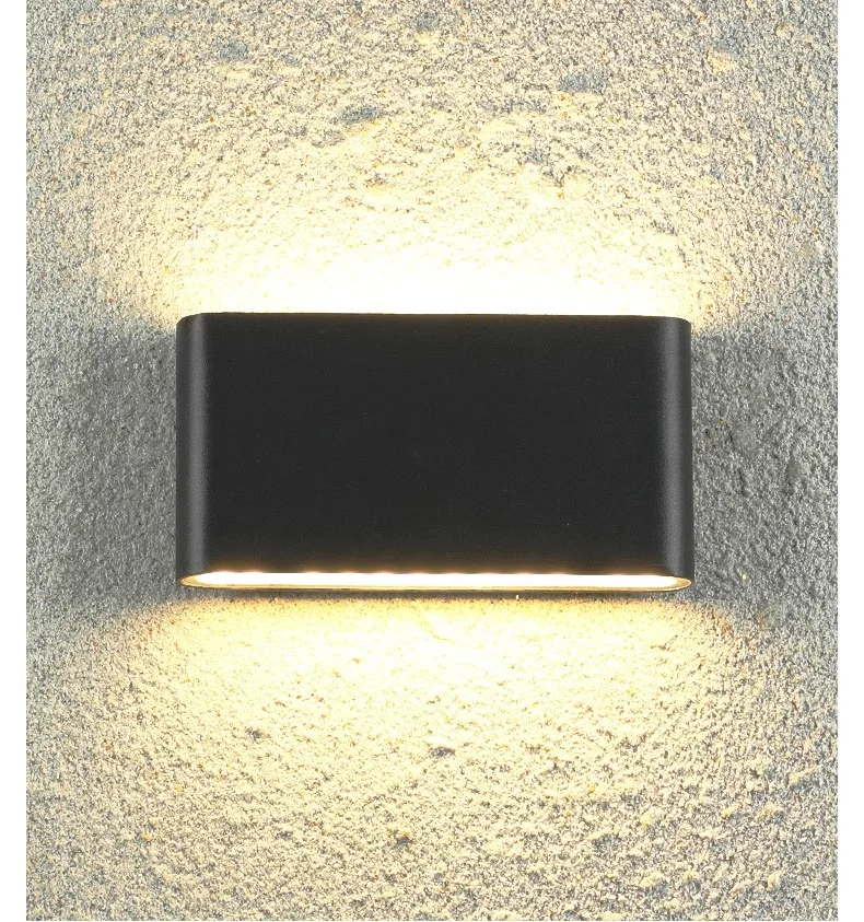 Современный водонепроницаемый наружный 20 Вт прямоугольник настенный светильник IP65 алюминий вверх вниз полосы стены бра сад крыльцо огни внутренний Декор 220 В