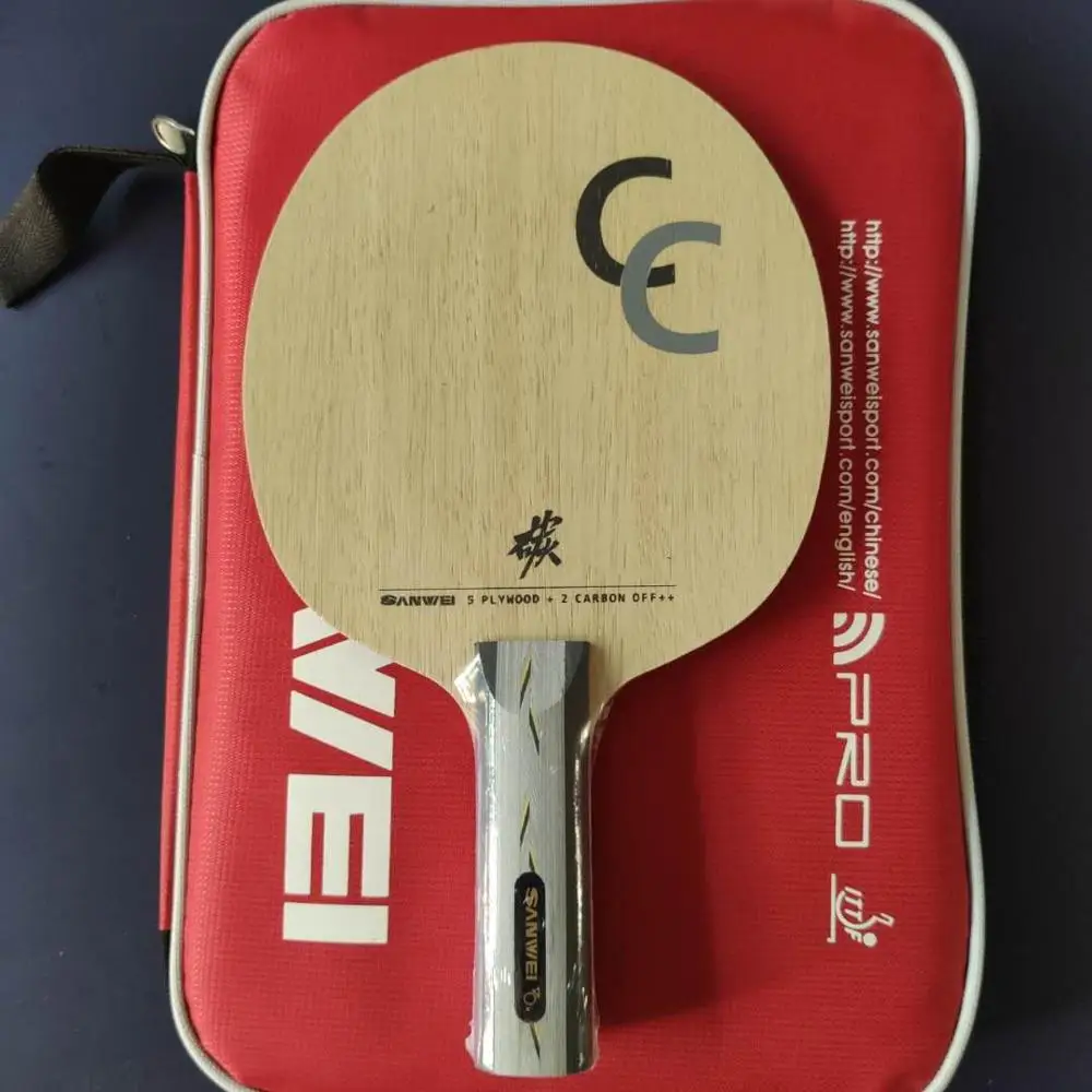 Sanwei Cc St Handle 5+2 Carbon Off++ Table Tennis Carbon Fiber Blade