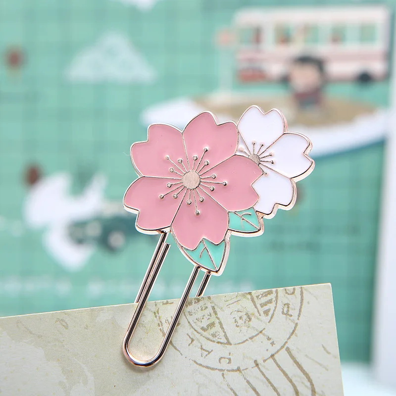 Japanese Sakura Metal Bookmarks - Elegant Brass Bookmarks for Book