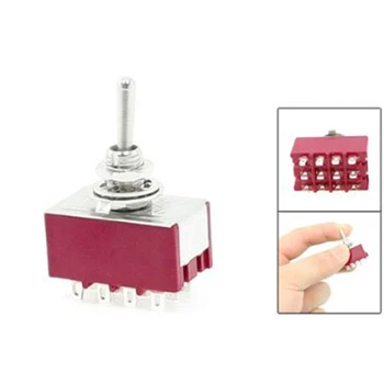 

New 6A/125VAC 2A/250VAC 12 Pin 4PDT ON/ON 2 Position Mini MTS-402 Toggle Switch