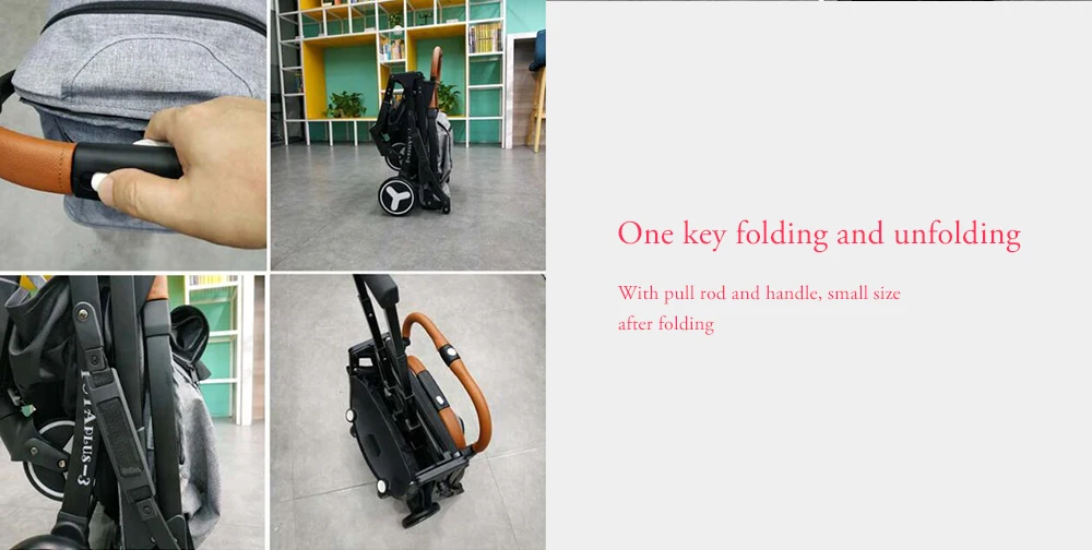 YOYAplus 4 Детские коляски портативные легкие коляски обновленная версия один ключ складные и раскладные 4 колеса коляска