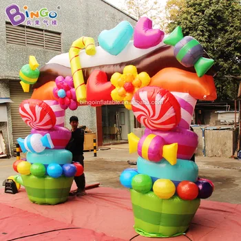 

Event decoration 4x3 meters inflatable candy arch for sale / candy archway balloon toys