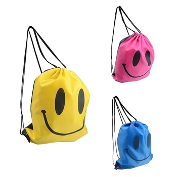 

Smile outdoor backpack Drawstring Waterproof bag Blue