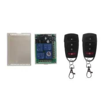 

12V 4CH Channel Relay Wireless RF Remote Control Switch 2 Transmitter+Receiver