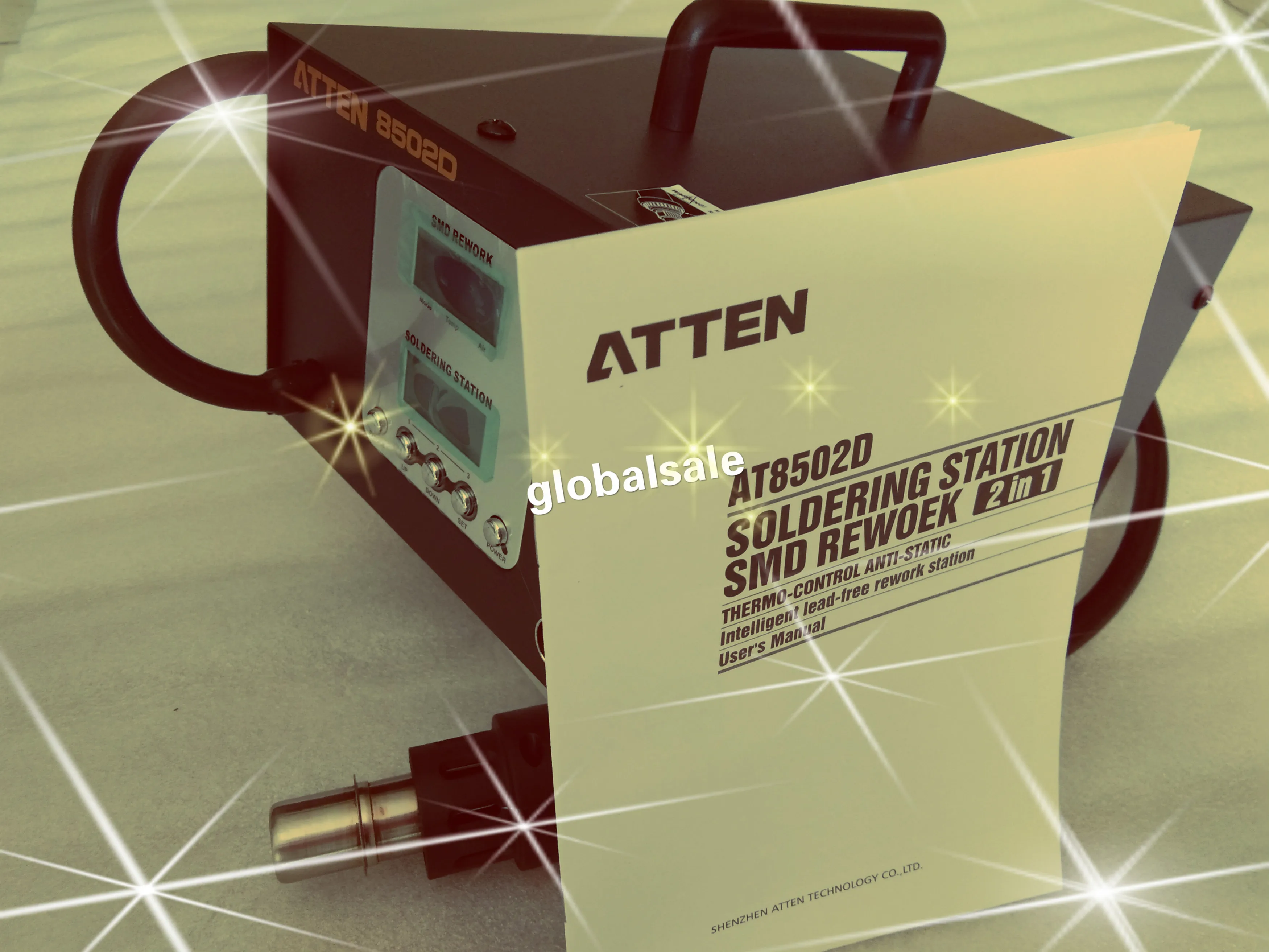 Паяльная станция ATTEN AT8502D без свинца SMD паяльная 8502D улучшенная с горячим