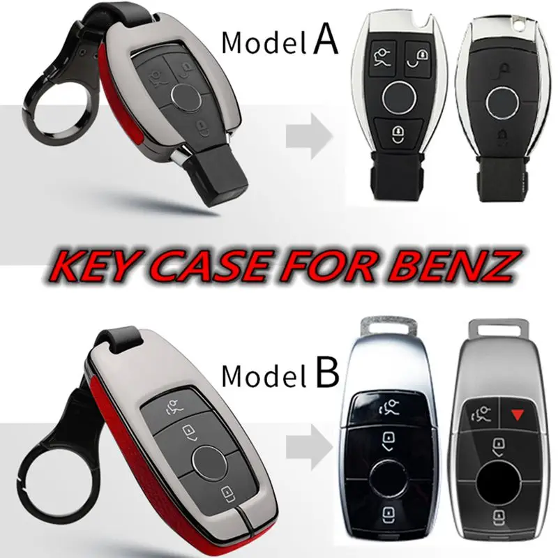

Car Key Cover Case For Benz W203 W204 W211 CLK C180 E200 AMG C E S Class Smart Key Protector key Bag Car Key Holder