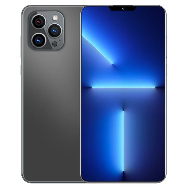 2022 New Full Screen 12GB+512GB I13 Pro Max 6.7 Inch Smartphone 4G 5G Celular Mobilephone Celulares New Global Version Cellphone black