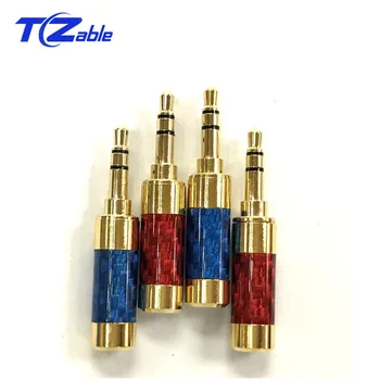 

4pcs Audio Jack 3.5 3 Poles 3.5mm Headphone Plug Stereo Headset Audio Connector Stereo 3.5mm 1/8in DIY Male Solder Connectors