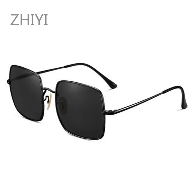ZHIYI водительские очки мужские женские Квадратные Металлические поляризованные солнцезащитные очки Hd анти-светильник очки в большой оправе тени очки UV400
