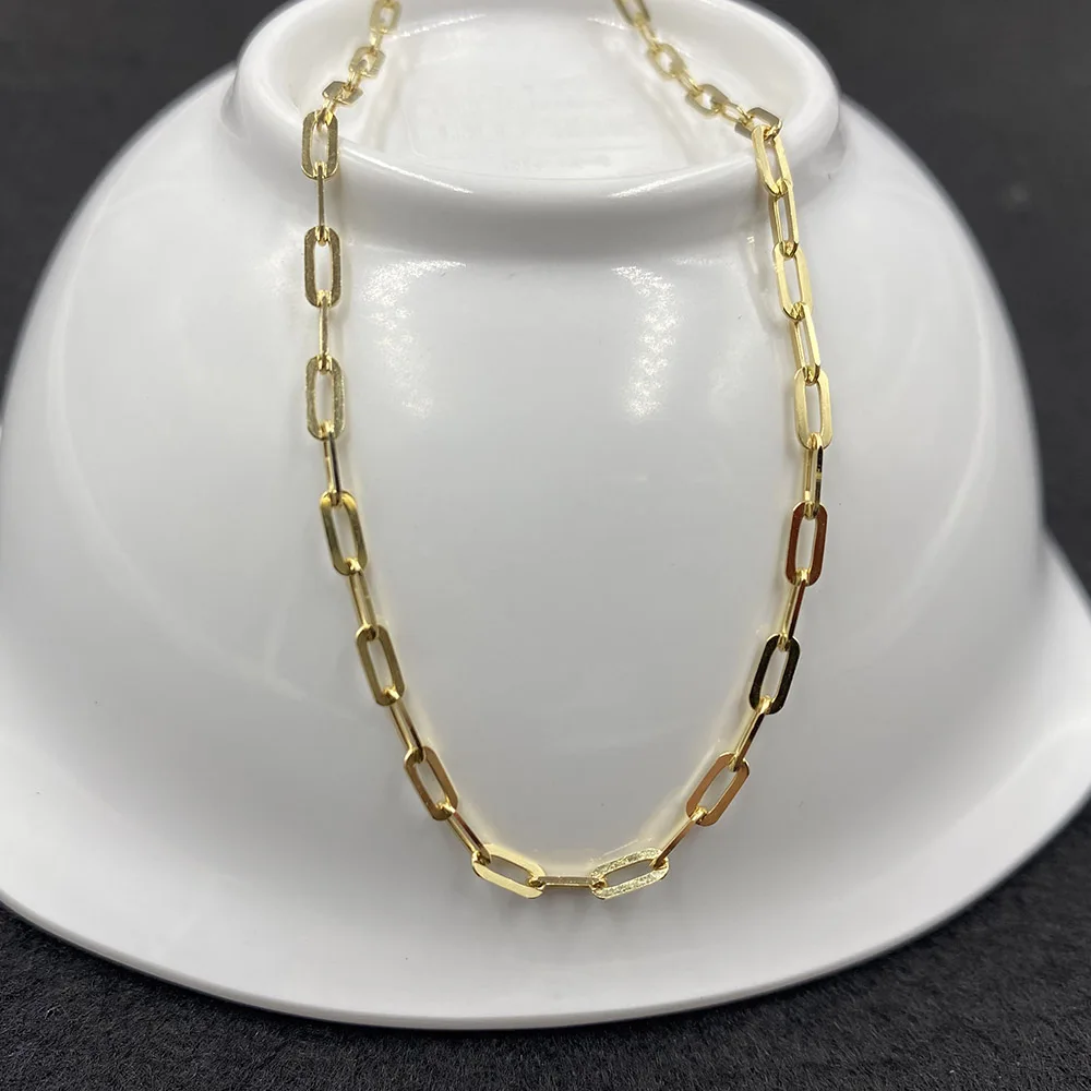 Распродажа, 18k Au750 золотые ювелирные изделия DIY, большой квадратный кабель O-формы, крест, цепочка, браслеты, ожерелье для женщин и мужчин Распродажа, 18k Au750 золотые ювелирные изделия DIY, большой квадратный кабель O-формы, крест, цепочка, браслеты, ожерелье для женщин и мужчин