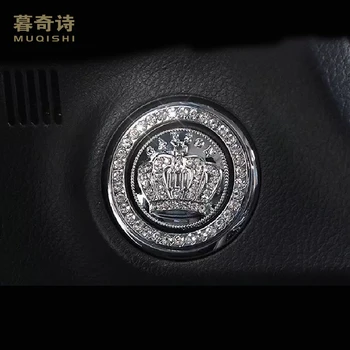 

For Toyota Camry 2018 19 2020 One-click start button decoration sticker Refit Ignition button Interior accessories In-car access