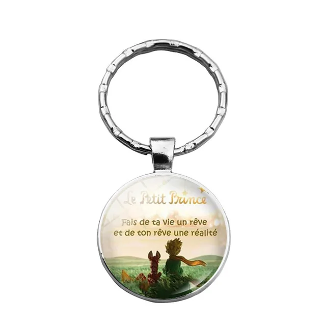 Don't Be a Boring Adult! Le Petit Prince B-612 Planet The Little Price keyring Fox Rose Classical Fairy Tale Glass Ball Keychain g1