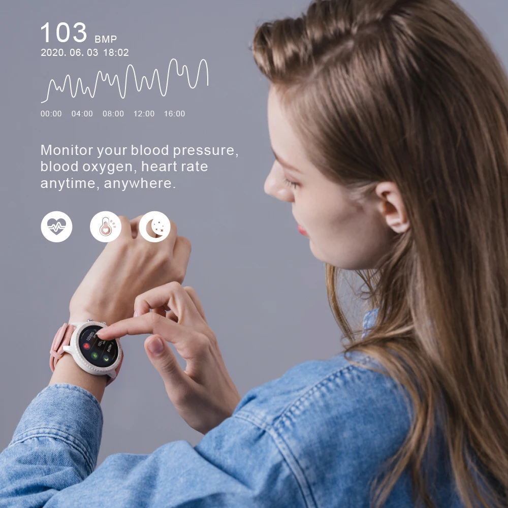Full-Touch Wireless Charging Smart Watch with IP68