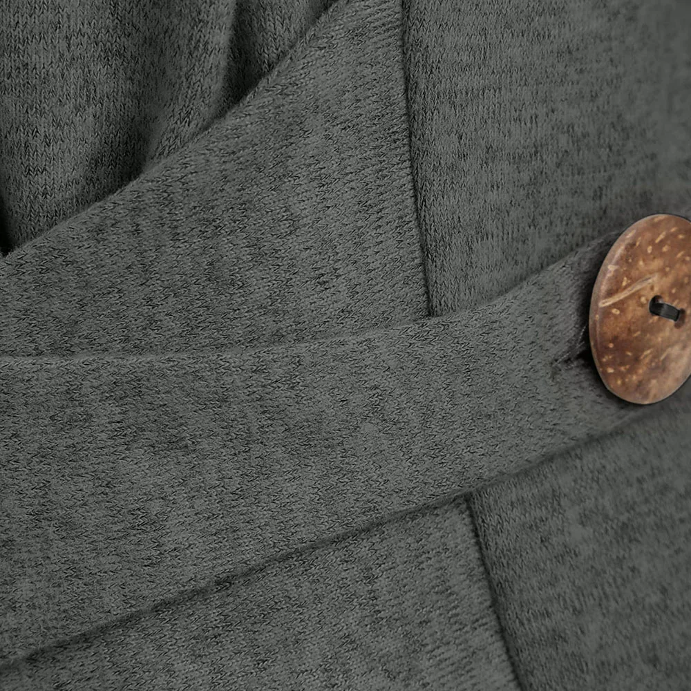 Cena Swetry damskie guzik długi sweter rozpinany bez kołnierzyka Casual jednolity kolor, długi sweter rozpinany o wysokiej talii 2019 jesienno zimowa