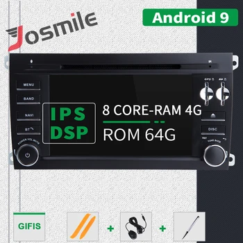 

2Din Android 9.0 Car DVD Player For Porsche Cayenne S GTS 2002-2009 multimedia GPS RadioAudio stereo navigation CD head unit4GB