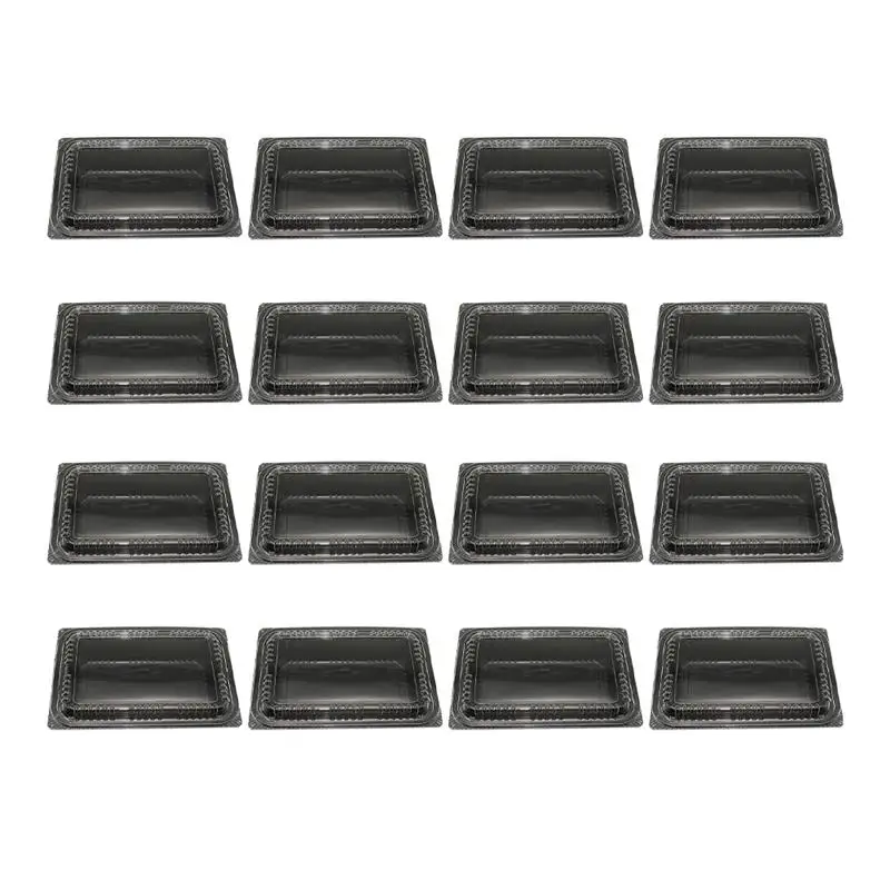 20PCS Disposable Take Out Boxes Rectangle Cake Salad Rice Food Container Packing Boxes Carry Out Boxes