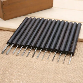 

Storage box Hand Carving Tools 14Pcs High speed steel Gouges Blade Chisel