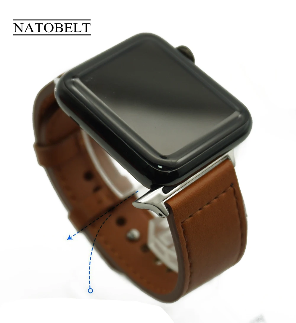 

New Design Band For Apple Watch Band 38mm 44mm Genuine Leather Loop For iwatch 5/4/3/2/1 42mm 40mm Correa Replacement Bracelet