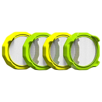 

4 Pieces of Germination Cover, Germination Tank Filter Cover Wide-Mouth Mason Jar Suitable for Bean Sprouts, Sprouts