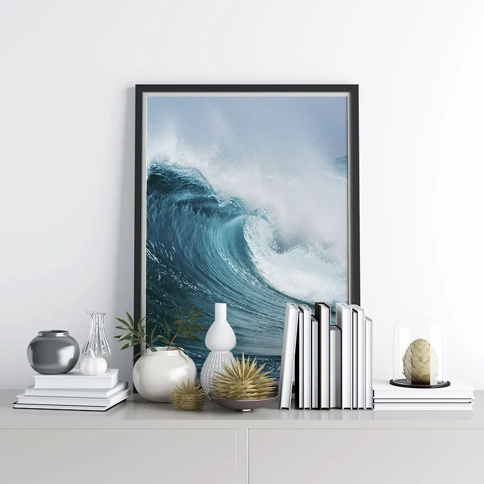 Black-White-Photography-Poster-Sea-Wave-Canvas-Painting-Whale-Wall-Art-Print-Modern-Picture-For-Living