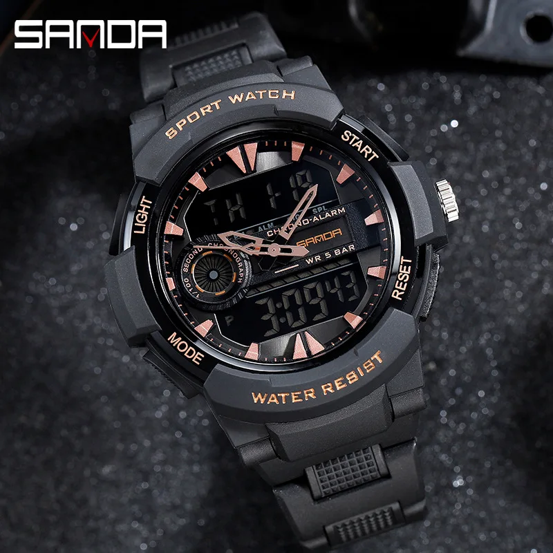 

SANDA Digital watch men Multi-Function Sports Life Waterproof Watch Sports Men Wristwatch watch naviforce sport mens