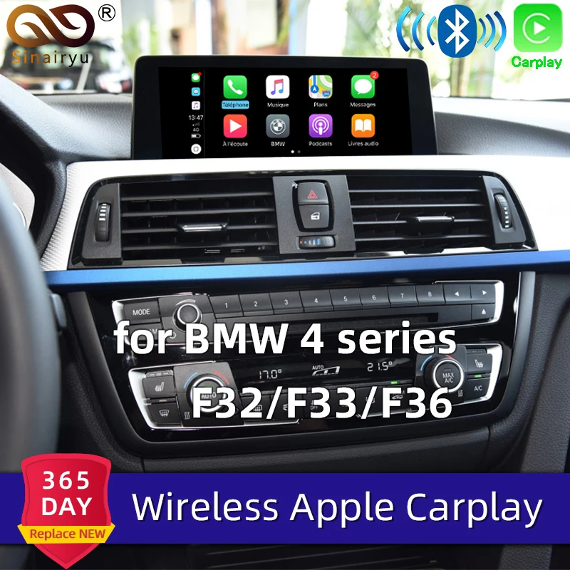Sinairyu wifi беспроводной Apple Carplay для BMW Модифицированная 4 серия F32 F33 F36 NBT 2013- Android Авто/зеркало Waze Spotify карты
