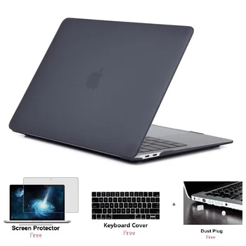 

Case For Macbook Air 13 2019 2018 Retina Pro 13 15 2019 A2159 A1466 A1990 A1932 Hard Cover+ Keyboard Cover &Screen Film&Dustplug