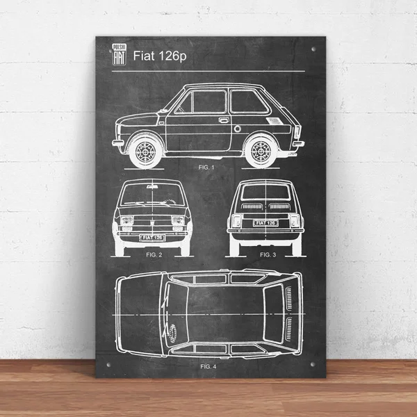 Fiat 126p Car Metal Tin Sign Pin Up Decor Wall (20cmx30cm) | Дом и сад