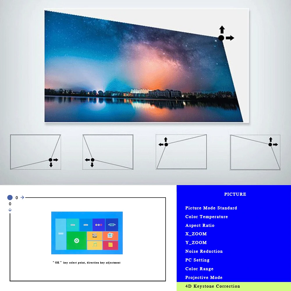 Мультимедийный проектор ALSTON M8S кинопроектор Full HD 1080P 4K 7000 лм Android Wi Fi Bluetooth Hdmi VGA AV USB