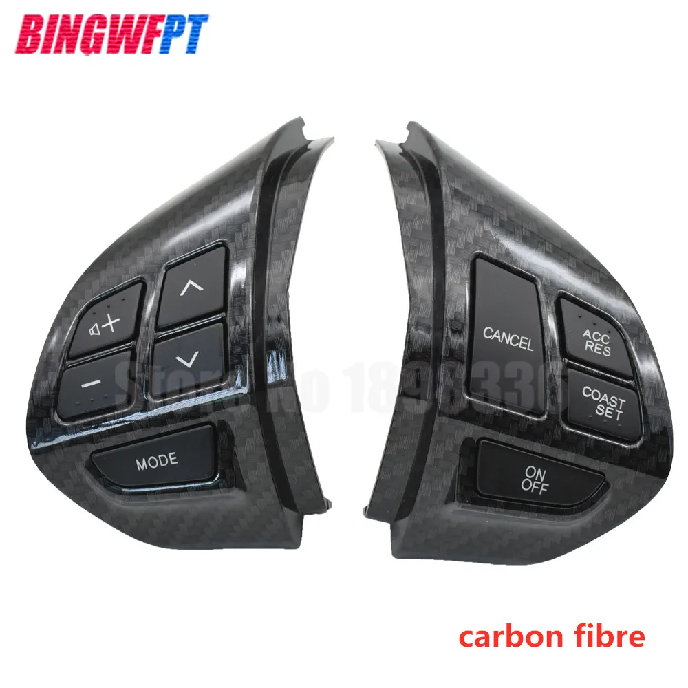 4 цвета доступны для Mitsubishi Lancer 2007 2008 Многофункциональный Автомобильный руль круиз контроль звука Кнопки громкости - Цвет: Set-carbon fibre