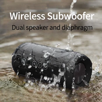 

Wireless Bluetooth Waterproof Portable Speaker TWS Speaker Dual Drivers Stereo Sound Support USB/AUX/FM Radio/TF/handfree call