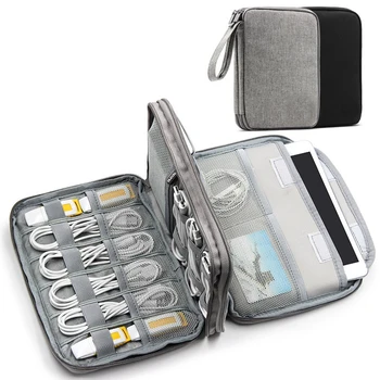 

Portable Cable Organizer Bag Ipad USB Data Cable Earphone Wire Pen Power Bank Finishing Container Travel Storage Bag