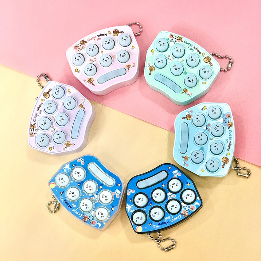 Mini Portable Game Console Keychain Children Handheld Game Console Toy Puzzle Nostalgic Cartoon Creative New Year Christmas Gift