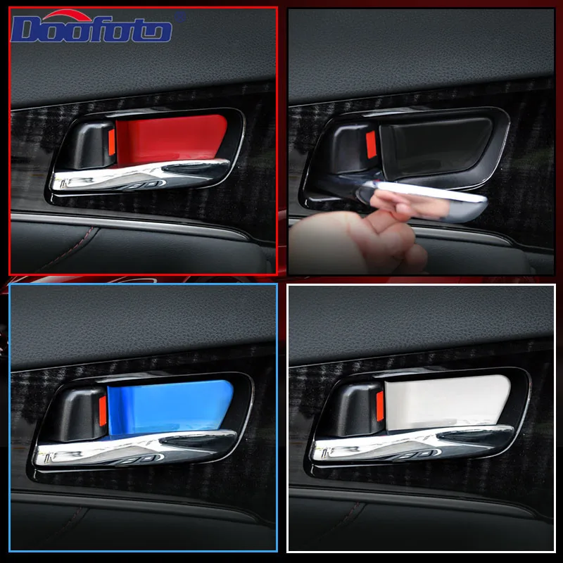 Doofoto 4x для Toyota Crown Alphard Vellfire 30 аксессуары для автомобильных дверных ручек отделка чаши наклейка на запястье двери защитная крышка