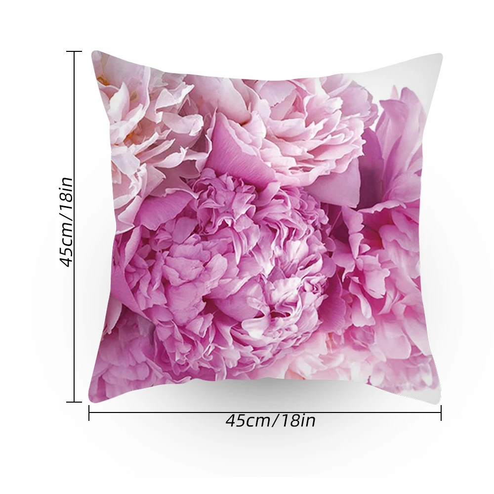 45x45 см 1 различных цветов с цветочным принтом диван-Наволочка на подушку розовая подушка покрытие пледы наволочка для дома для дивана, кровати, стула украшения 17,72x17,72 дюймов