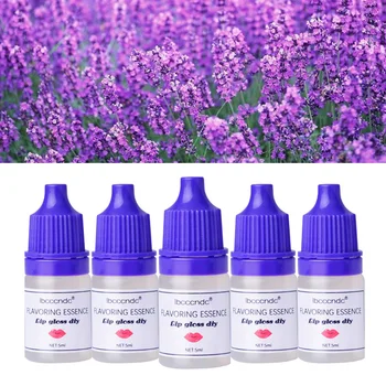 

5Pcs 5ml Lavender Natural Flavor Essence For Lipgloss Handmade Cosmetic Lip Gloss DIY Food Grade Fragrance Flavoring Essential