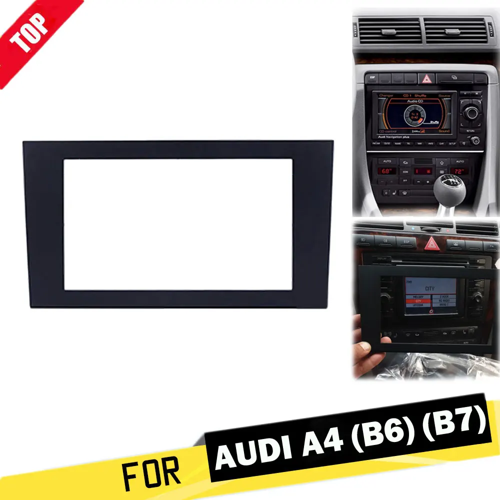 Автомобильная фара LONGSHI 2 DIN для AUDI A4 (B6) A4(B7)SEAT Exeo Stereo Fascia Dash Trim установочный