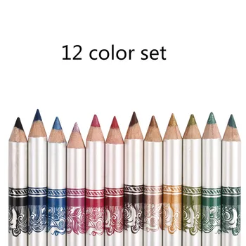 

1 Set/12pcs Shadow Eyeliner Set 12 Colors, Red, Blue, White, Black, Orange