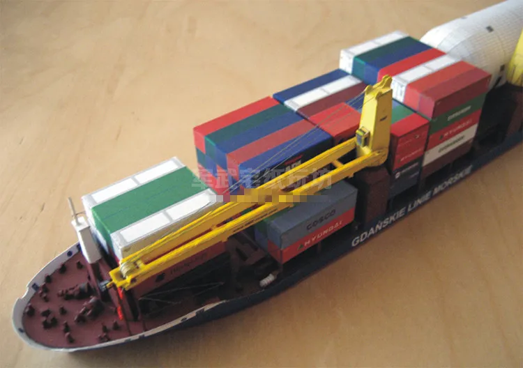 1:400 Scale Gdansk Cargo Ship DIY Handcraft PAPER MODEL KIT Handmade Toy Puzzles 3d paper model