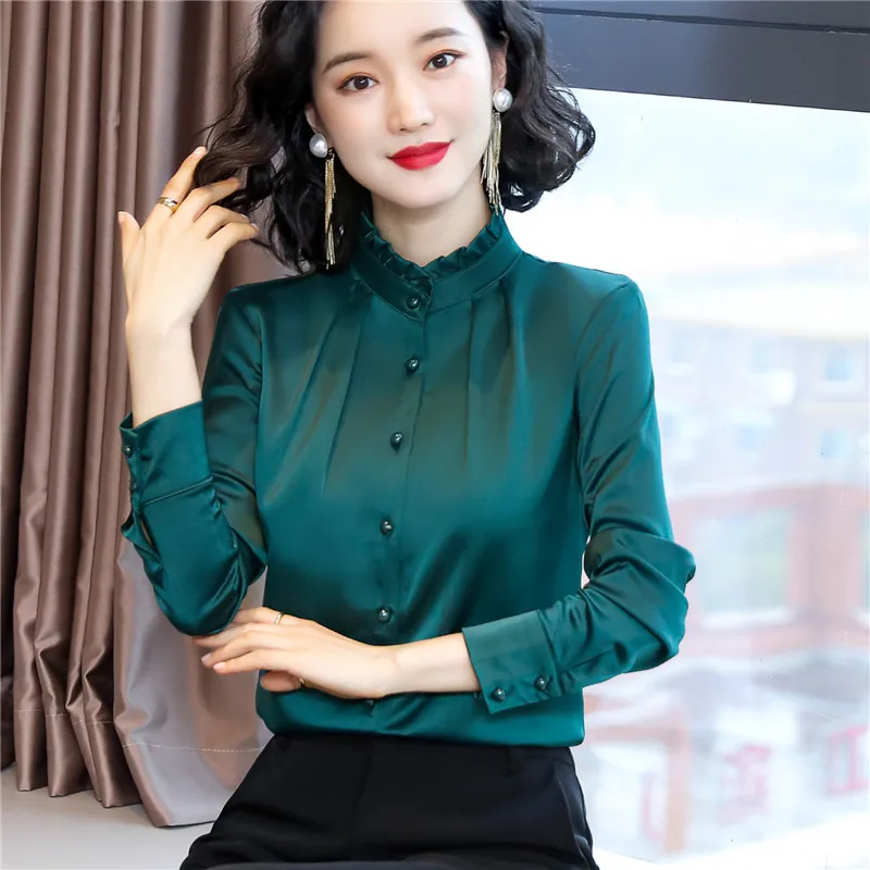 green blouse uk womens casual button 