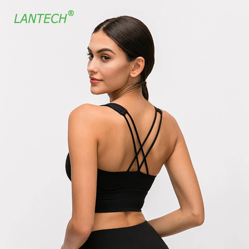 LANTECH женские ремешки для йоги, для спортзала, укороченные топы, быстросохнущие, для бега, для активного отдыха, спортивные бюстгальтеры, беспроводная, для фитнеса, Противоударная жилетка для бега