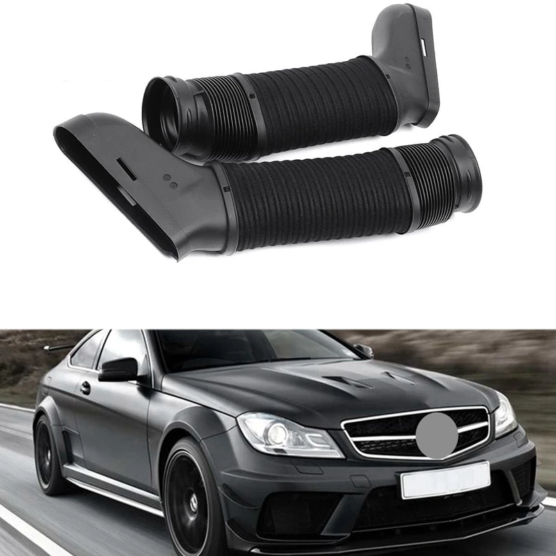 1 пара автомобильный боковой Впускной воздуховод черный шланг для Mercedes W204 A207 C207