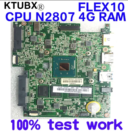 Материнская плата KTUXB BM5338 для ноутбука FLEX10 FLEX 10 материнская 5B20G39163 CPU N2807 4G RAM 100%